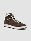 THE ANSWER 004 - Braune Sneakers aus Leder und Wildleder - thumb image 3,side view