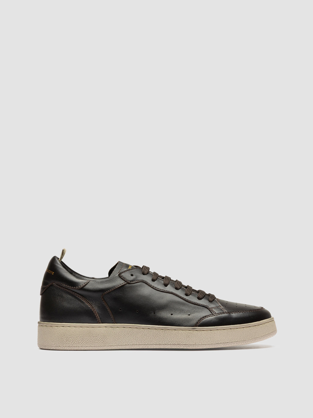 THE ANSWER 005 - Braune Sneakers aus Leder - image 1,side view