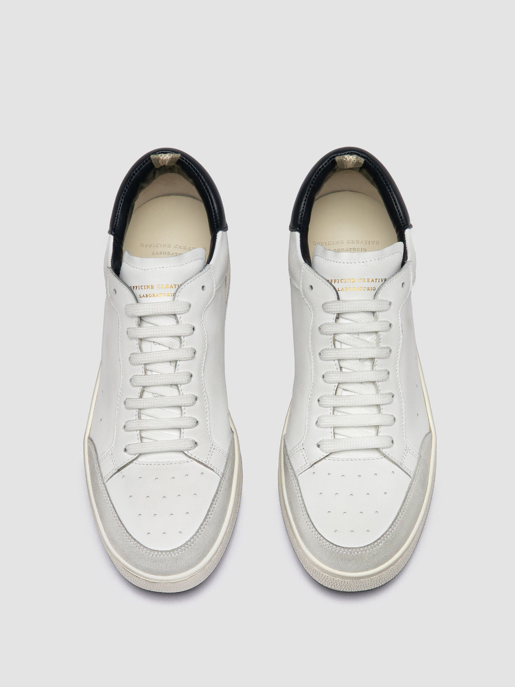 THE ANSWER 007 - White Leather and Suede Sneakers