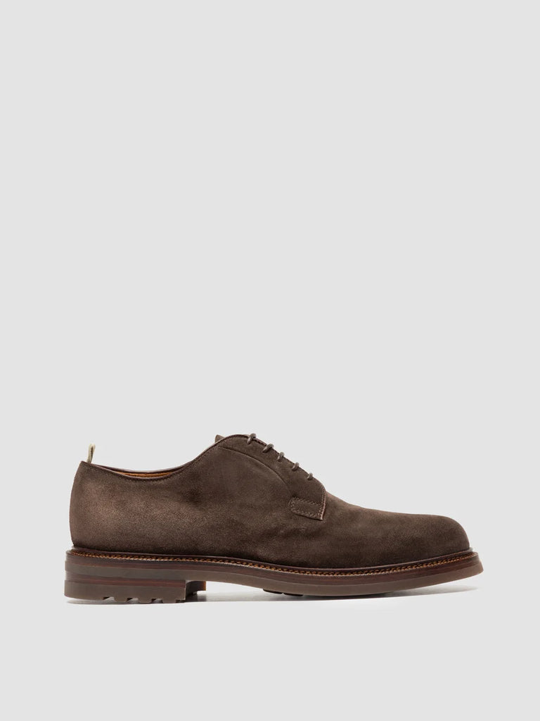 ASTON FLEXI 001 - Brown Suede Derby Shoes