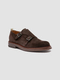 ASTON FLEXI 002 - Brown Suede Monk Shoes - thumb image 3,side view