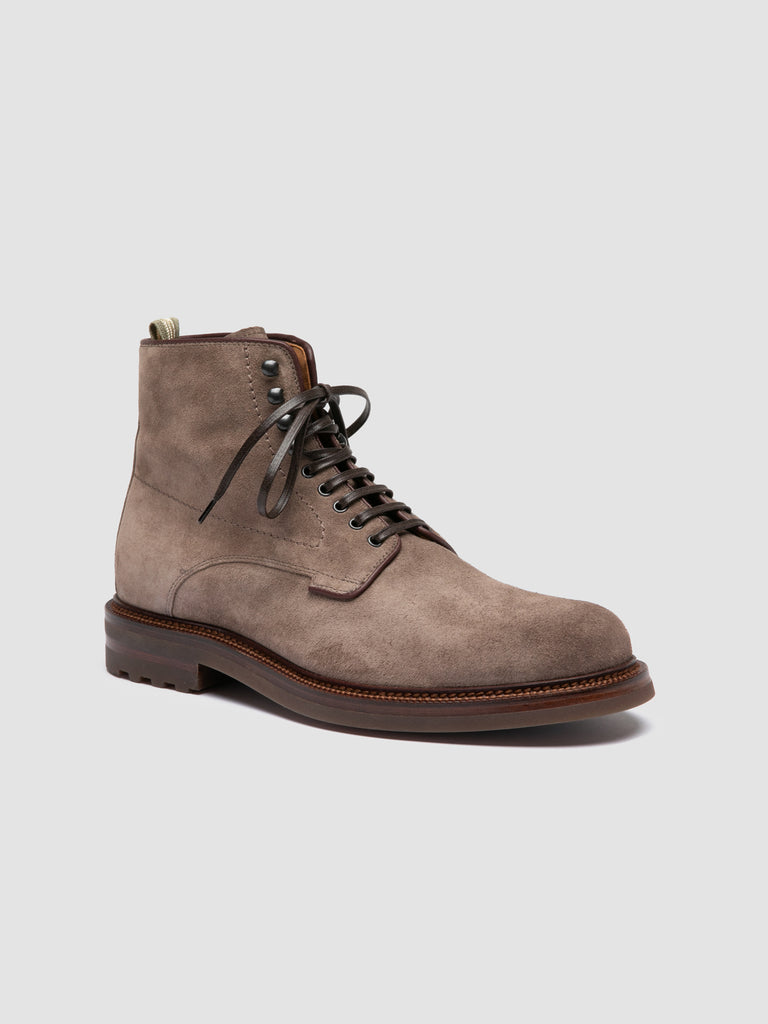 ASTON FLEXI 003 - Taupe Suede Lace Up Boots
