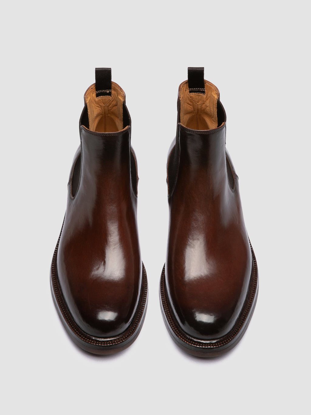 ASTON FLEXI 004 - Brown Leather Chelsea Boots - image 2,side view