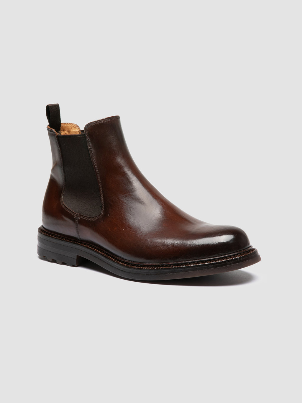 ASTON FLEXI 004 - Brown Leather Chelsea Boots - image 3,side view