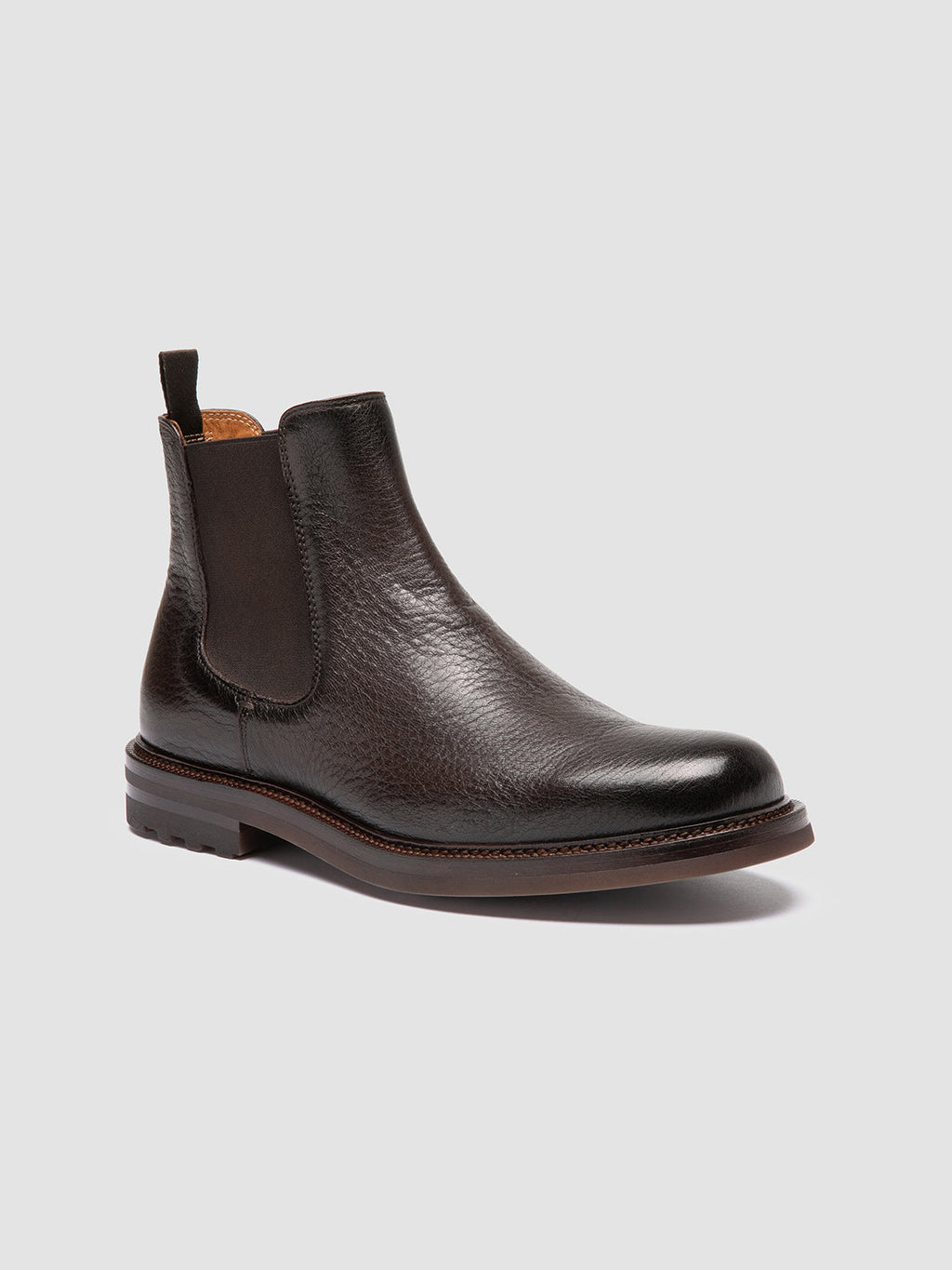 ASTON FLEXI 004 - Brown Leather Chelsea Boots - image 3,side view