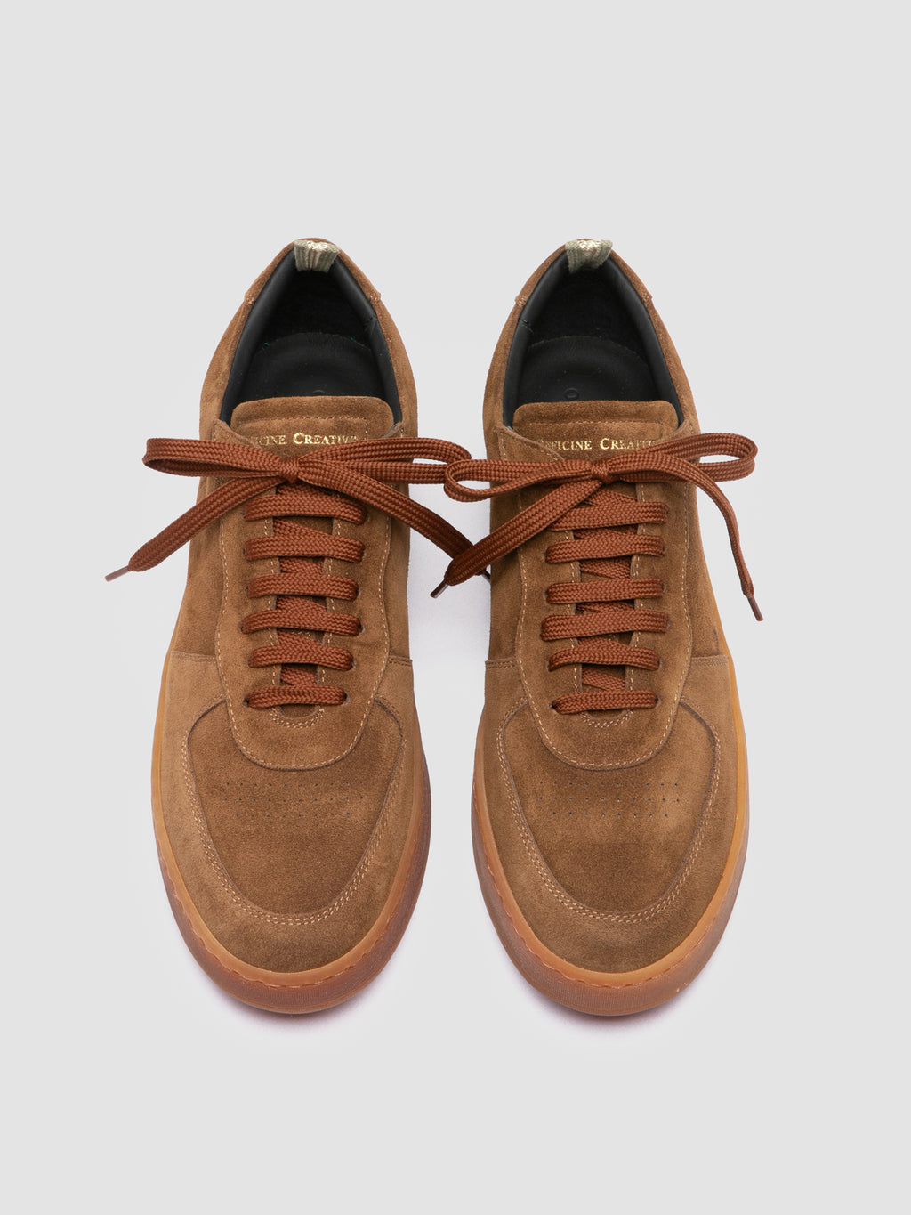 ASSET 001 - Sneakers in Pelle Scamosciata Marrone - image 2,side view