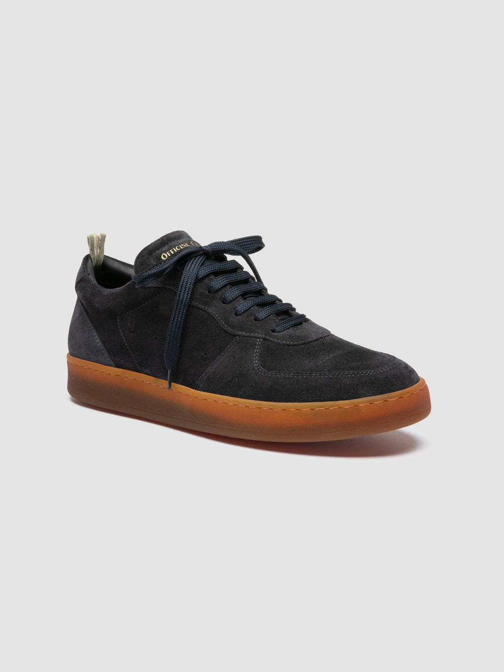 ASSET 001 - Sneaker in Pelle Scamosciata Blu - image 3,side view