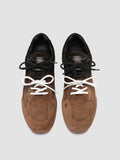 AWAY 004 - Sneaker Basse in Pelle Scamosciata Marrone - thumb image 2,side view