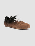 AWAY 004 - Sneaker Basse in Pelle Scamosciata Marrone - thumb image 3,side view