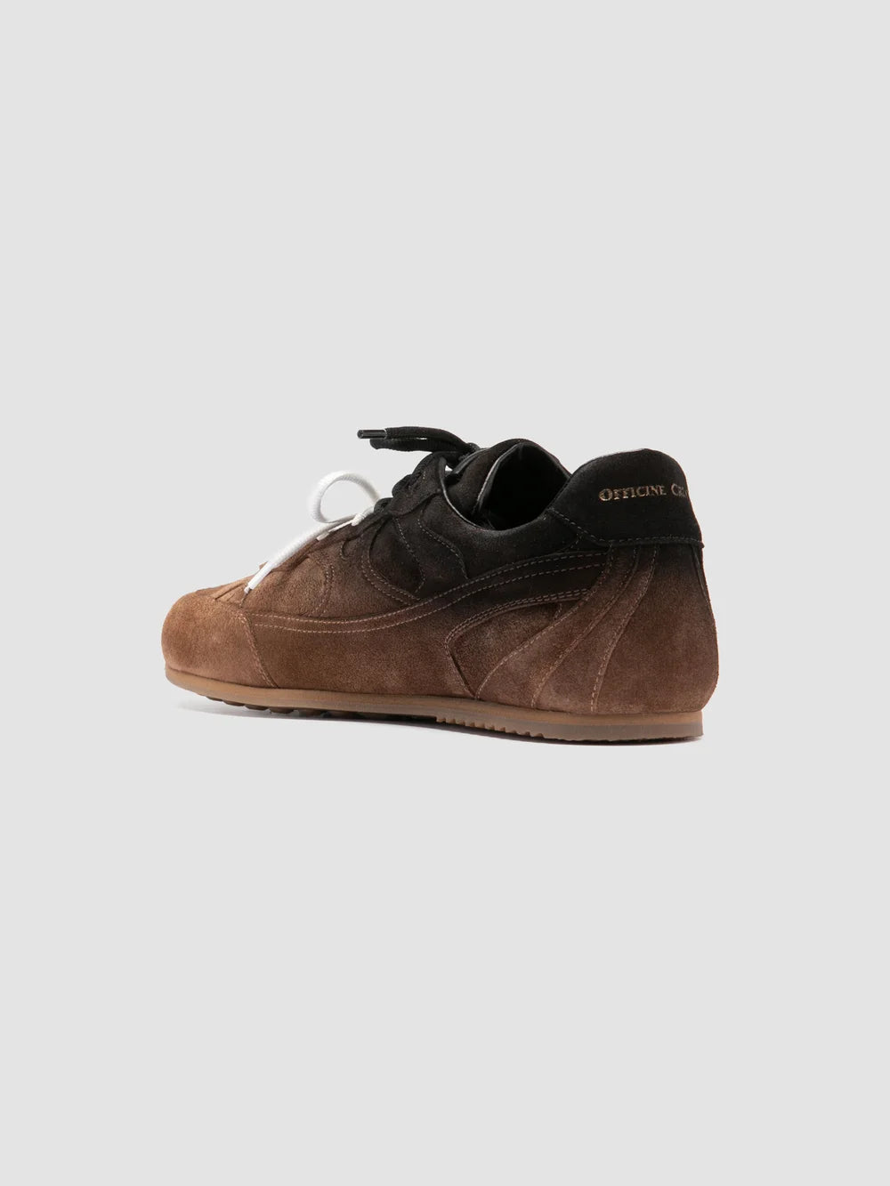 AWAY 004 - Sneaker Basse in Pelle Scamosciata Marrone - image 4,side view