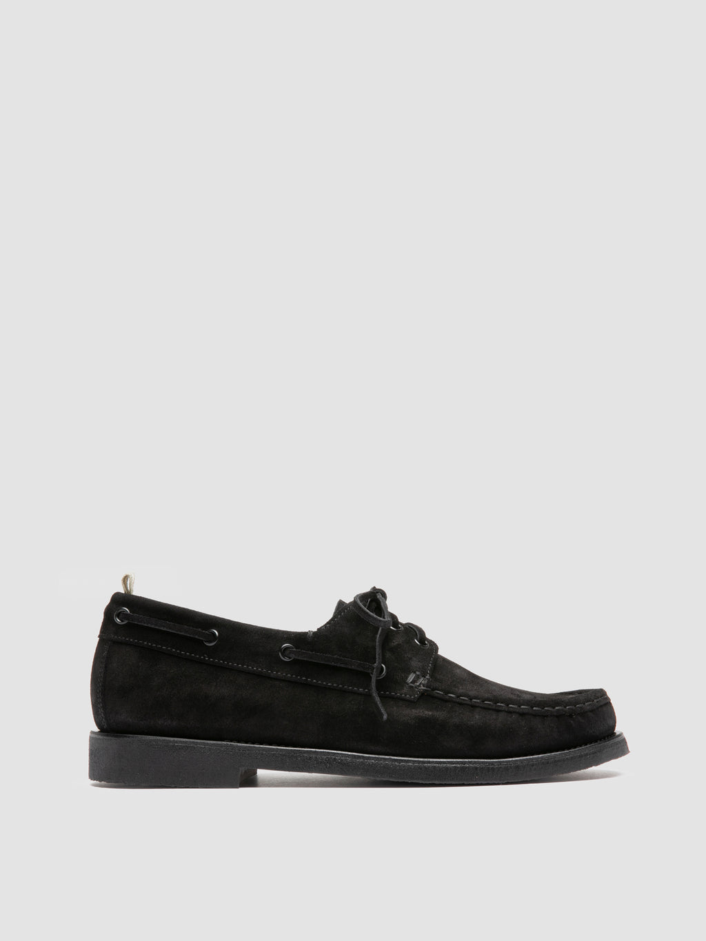 BALFRON FLEXI 003 - Black Suede Boat Shoes - image 1,side view