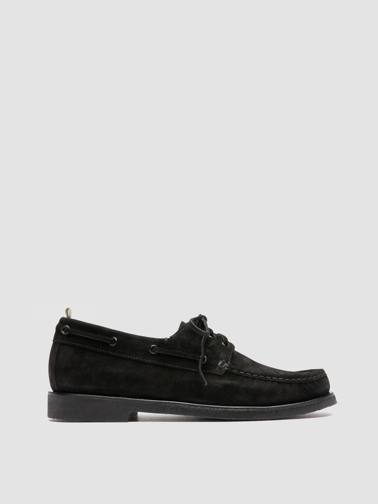 BALFRON FLEXI - 003 Scarpe da Barca in Pelle Scamosciata Nera