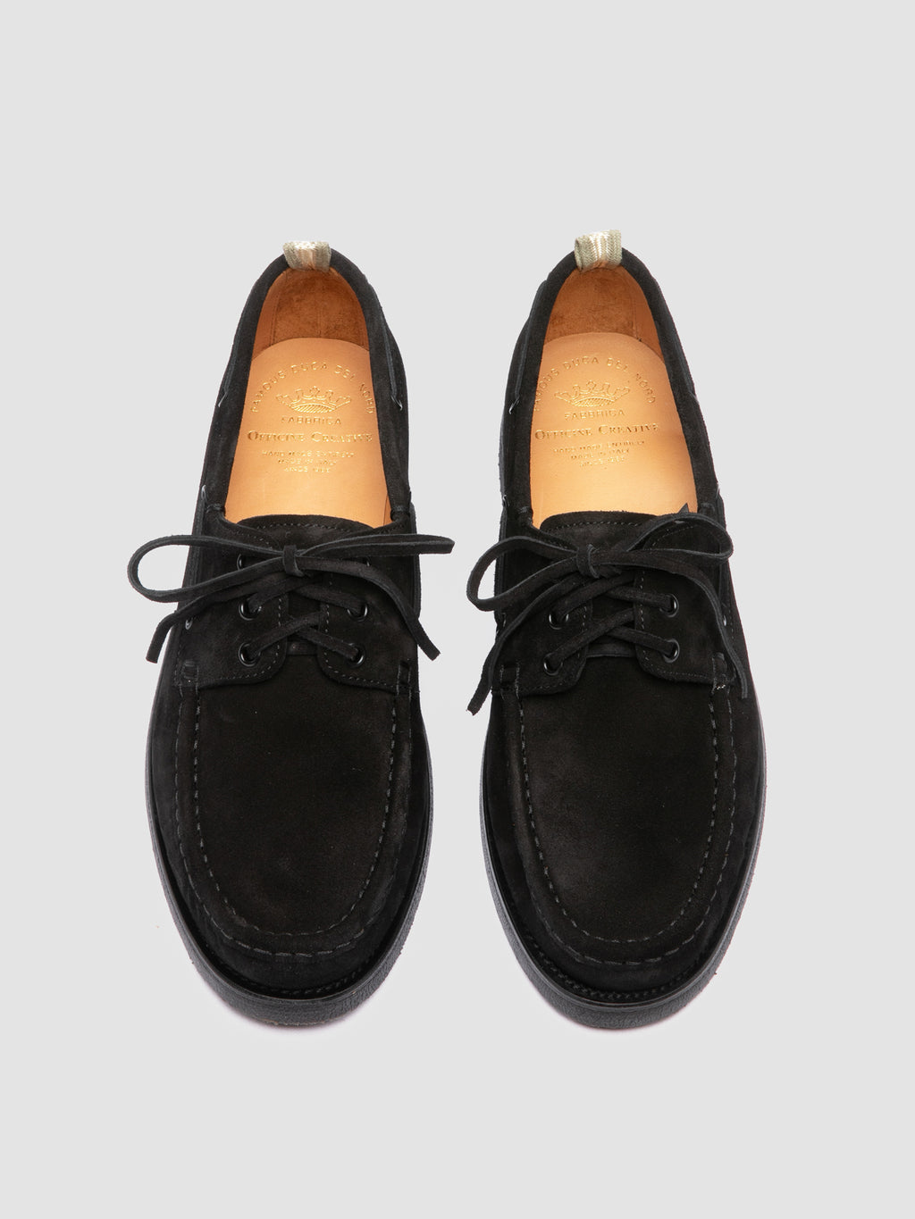 BALFRON FLEXI 003 - Black Suede Boat Shoes - image 2,side view