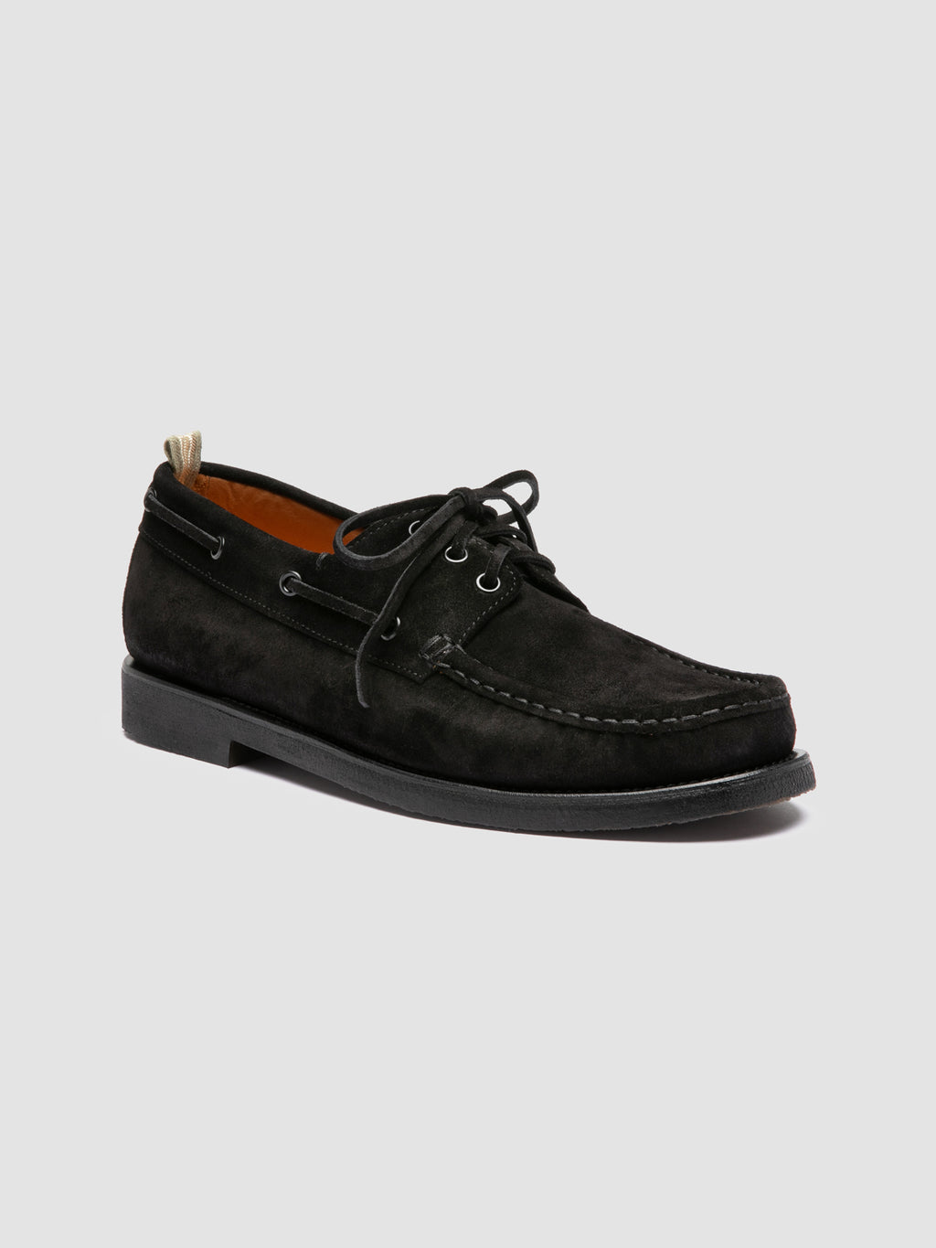 BALFRON FLEXI 003 - Black Suede Boat Shoes - image 3,side view