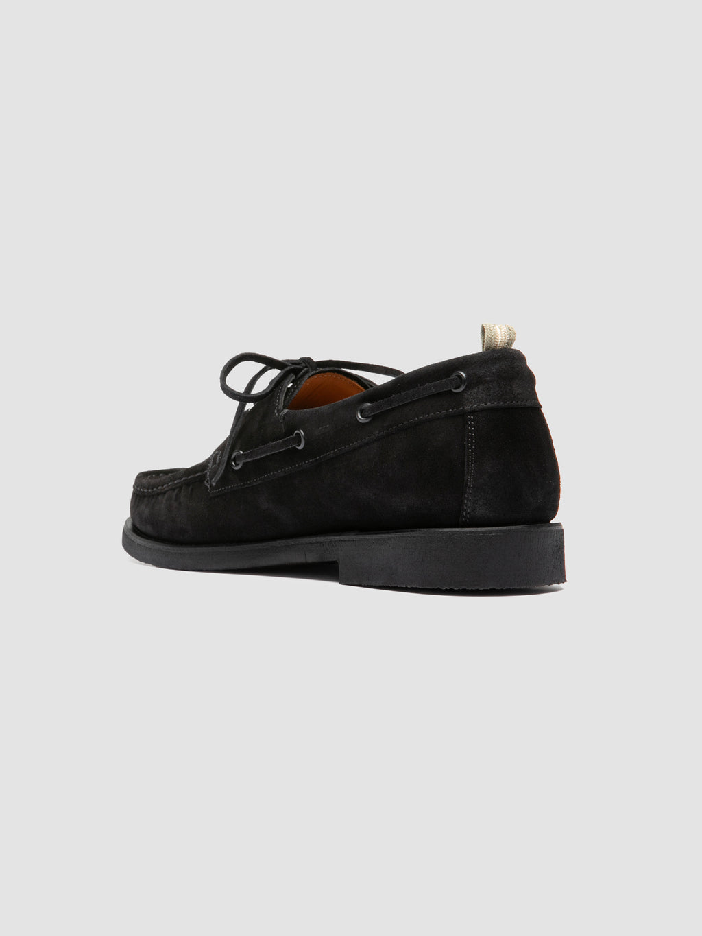 BALFRON FLEXI 003 - Black Suede Boat Shoes - image 4,side view