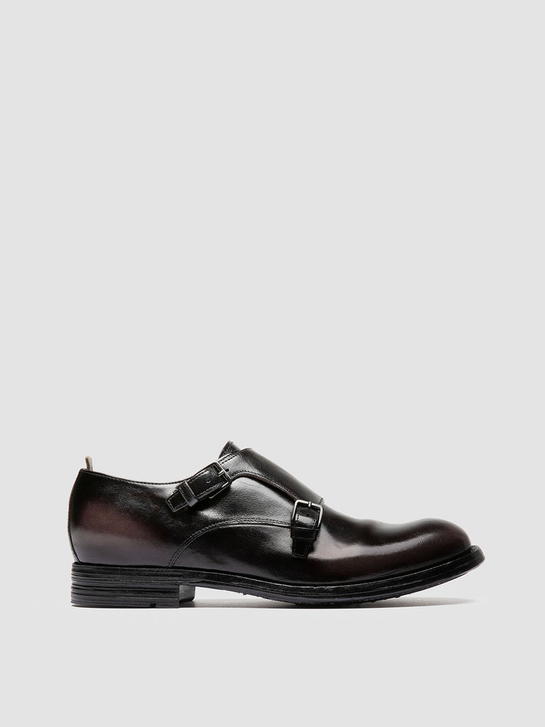 BALANCE 024 - Black Leather Monk Shoes