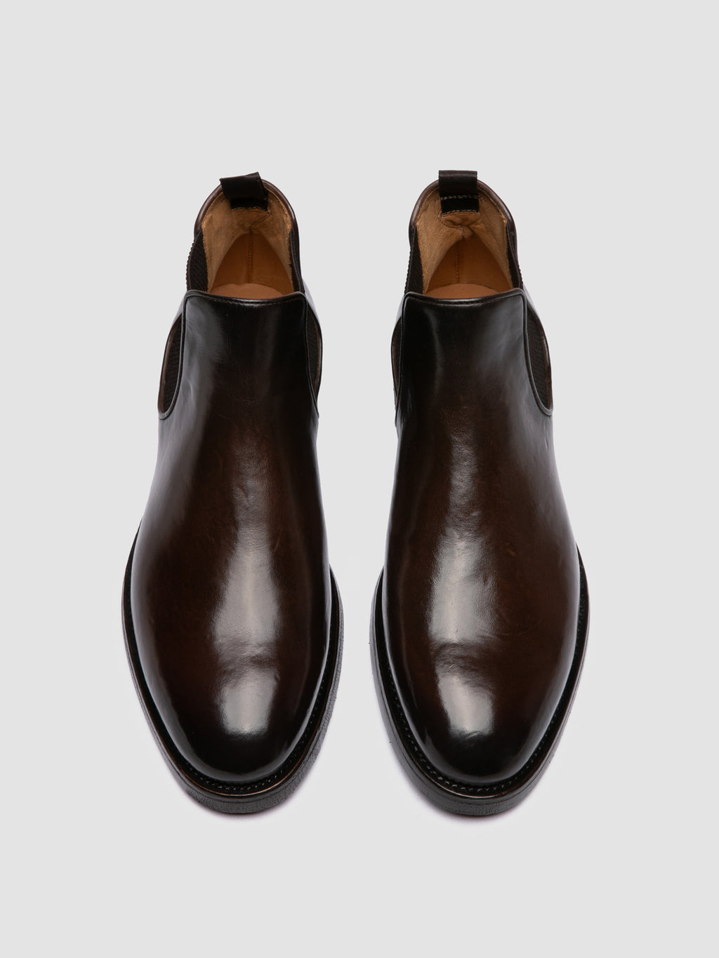 BARITON FLEXI 002 - Brown Leather Chelsea Boots - image 2,side view