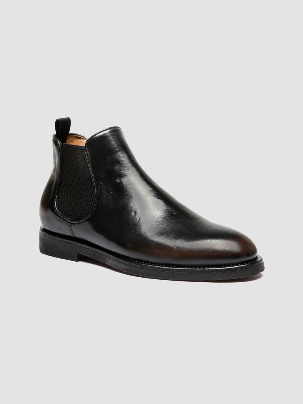 BARITON FLEXI 002 - Black Leather Chelsea Boots - image 3,side view