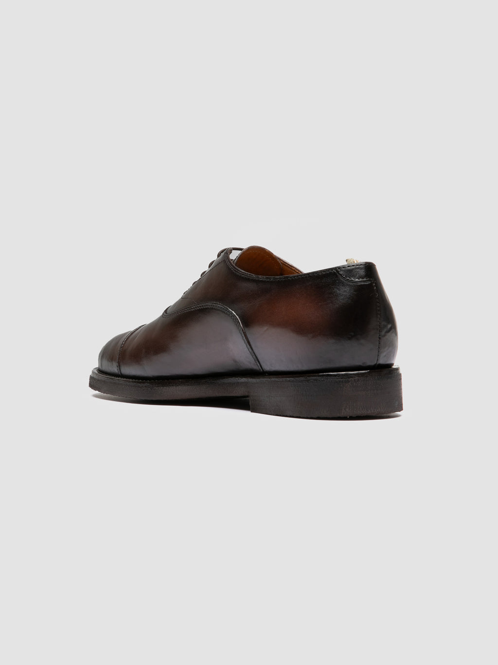 BARITON FLEXI 003 - Brown Leather Oxford Shoes - image 4,side view