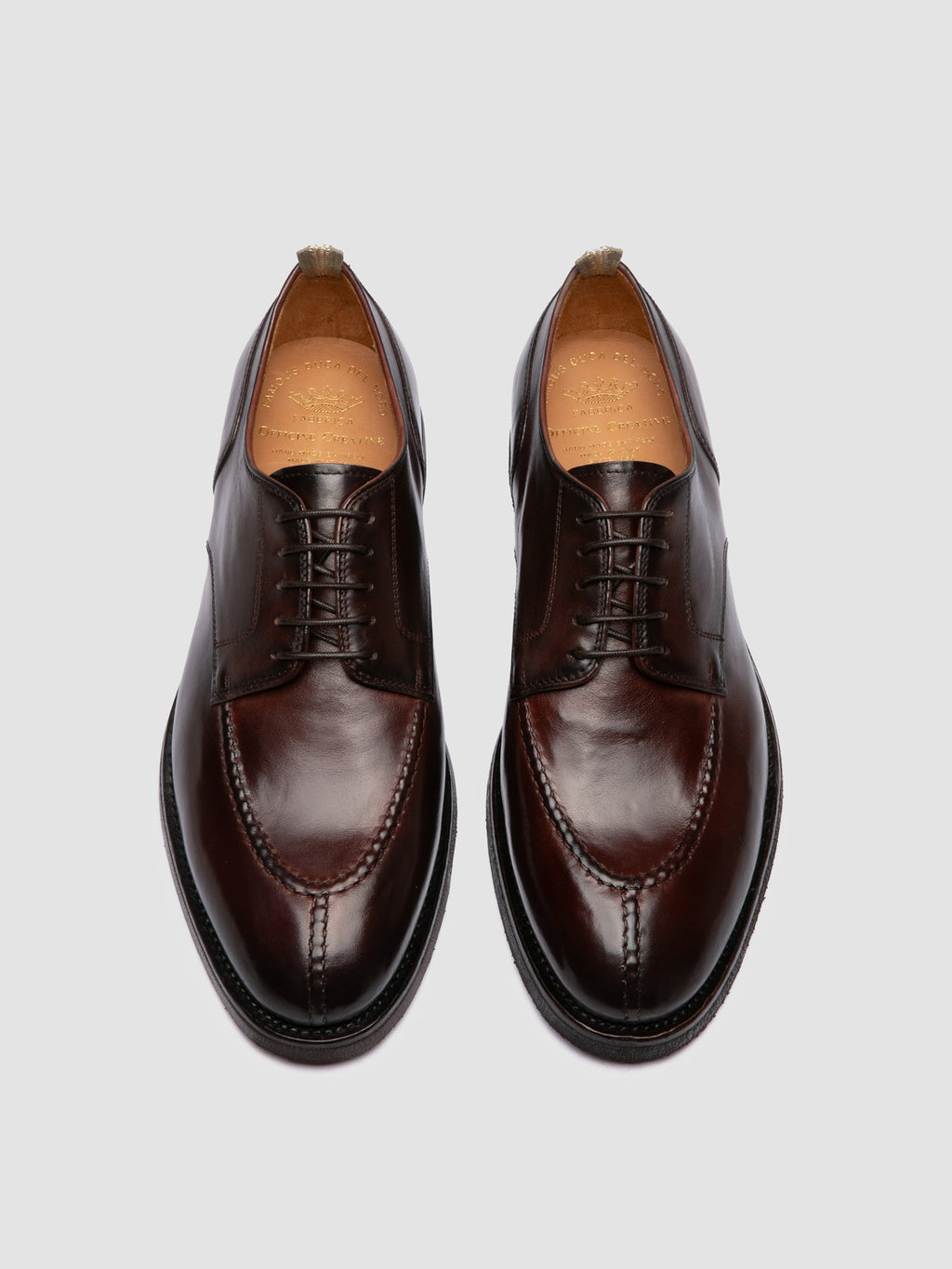 BARITON FLEXI 005 - Burgundy Leather Derby Shoes - image 2,side view