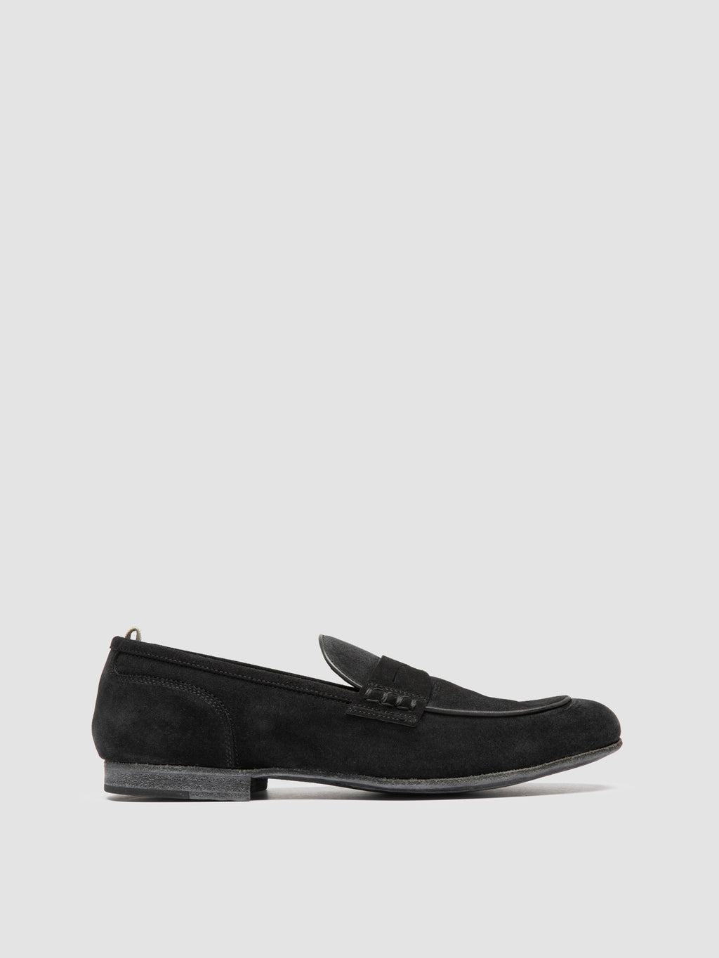 BILT 001 - Black Suede Penny Loafers - image 1,side view
