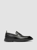BONES 001 - Schwarze Penny-Loafer aus Leder - thumb image 1,side view