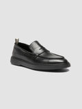 BONES 001 - Schwarze Penny-Loafer aus Leder - thumb image 3,side view