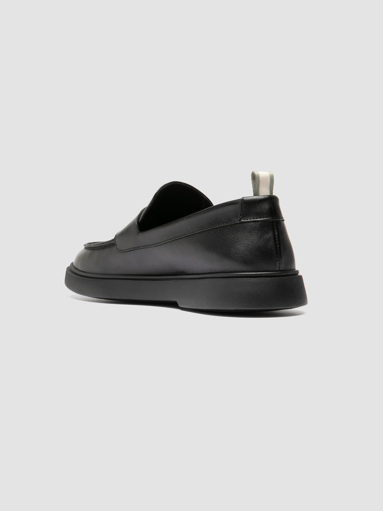 BONES 001 - Black Leather Penny Loafers