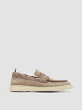BONES 001 - Taupe Suede Penny Loafers - thumb image 1,side view
