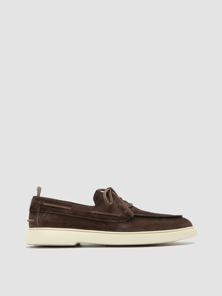 BONES 013 - Brown Suede Boat Shoes