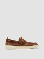 BONES 013 - Brown Suede Boat Shoes