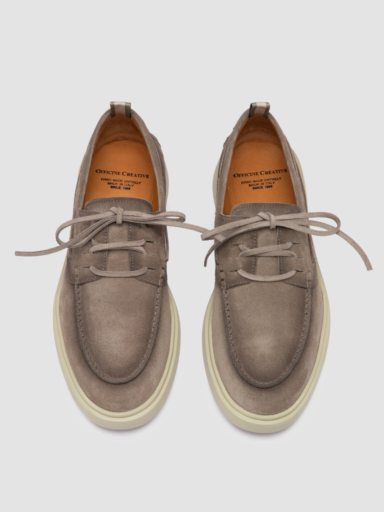 BONES 013 - Grey Suede Boat Shoes