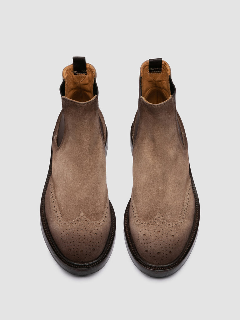 BRISTOL 008 - Brown Suede Chelsea Boots