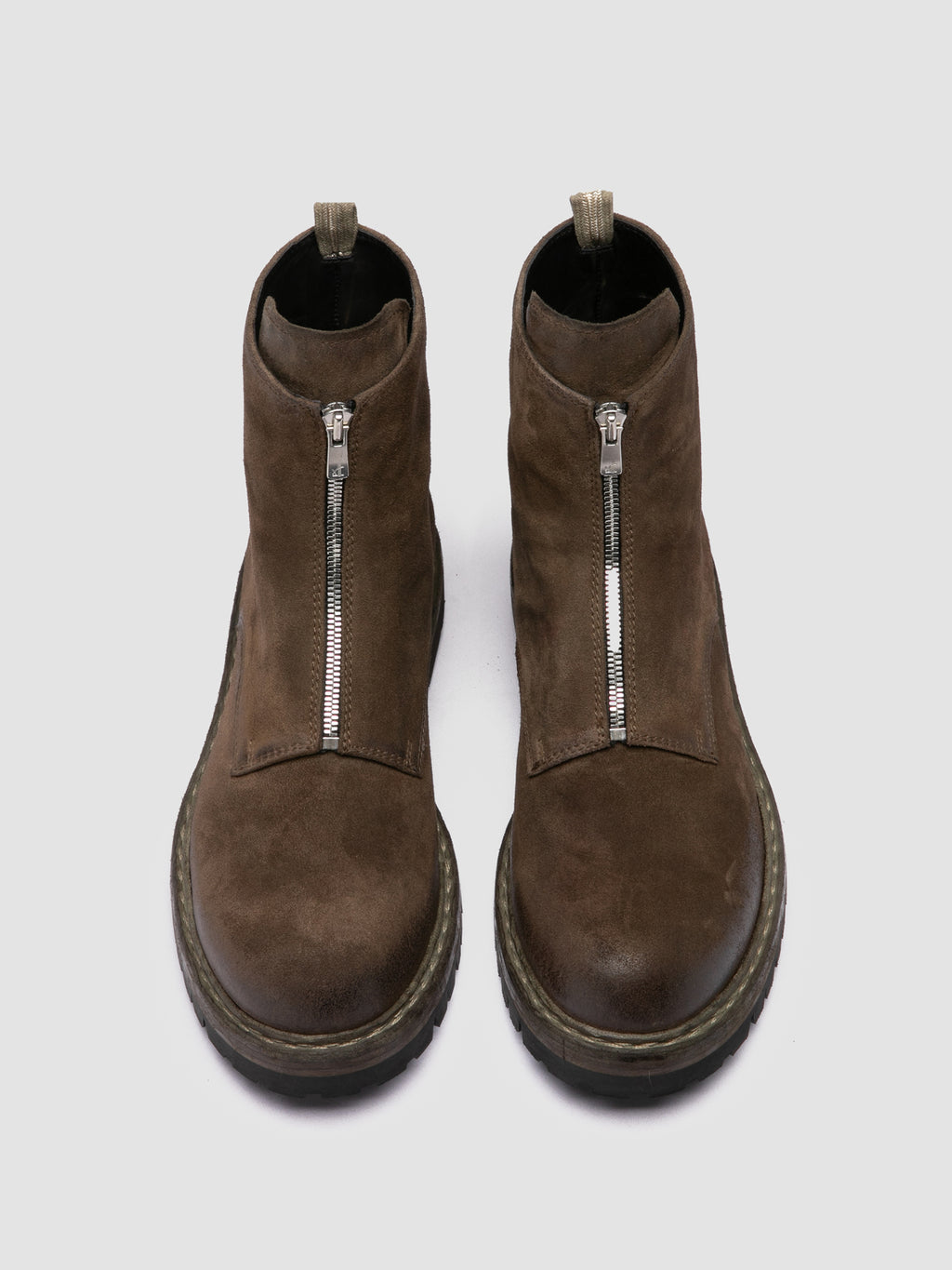BULLA DD LUG 114 - Taupe Suede Zip Boots - image 2,side view