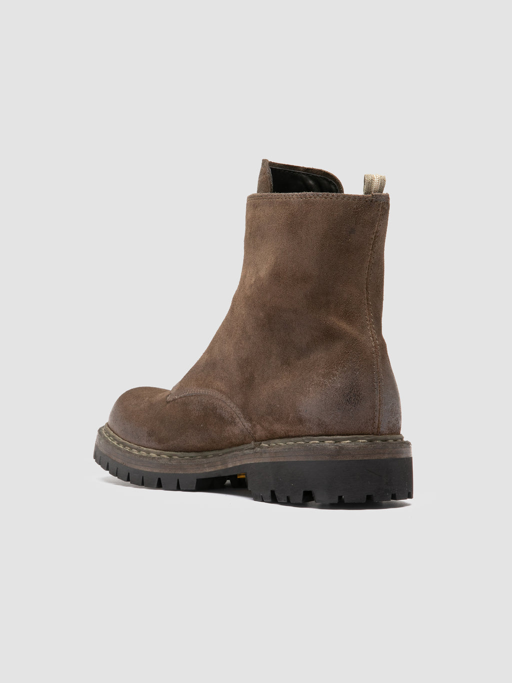 BULLA DD LUG 114 - Taupe Suede Zip Boots - image 4,side view