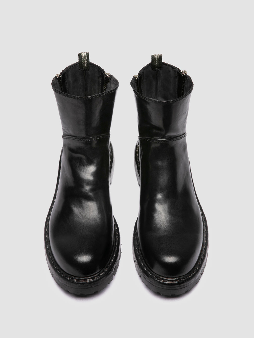 BULLA DD LUG 118 - Black Leather Zip Boots - image 2,side view