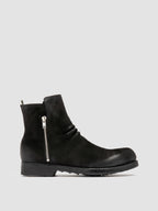 BULLA DD 113 - Stivaletti con Zip in Pelle Scamosciata Nera
