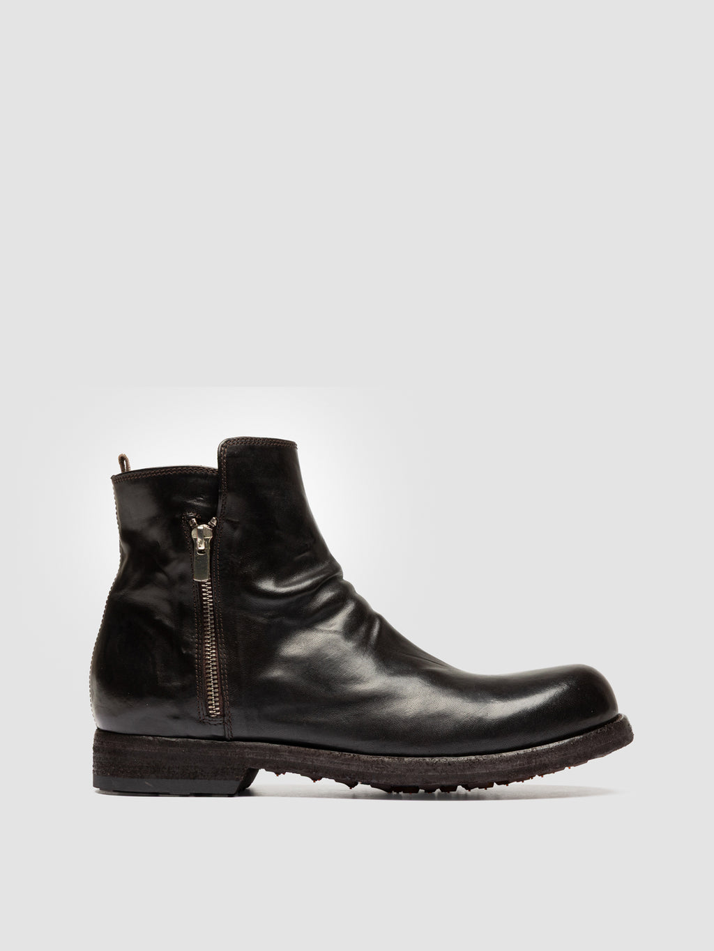BULLA DD 113 - Braune Lederstiefel mit Reißverschluss - image 1,side view