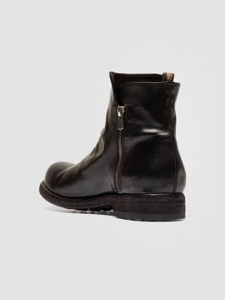 BULLA DD 113 - Stivaletti con Zip in Pelle Marrone
