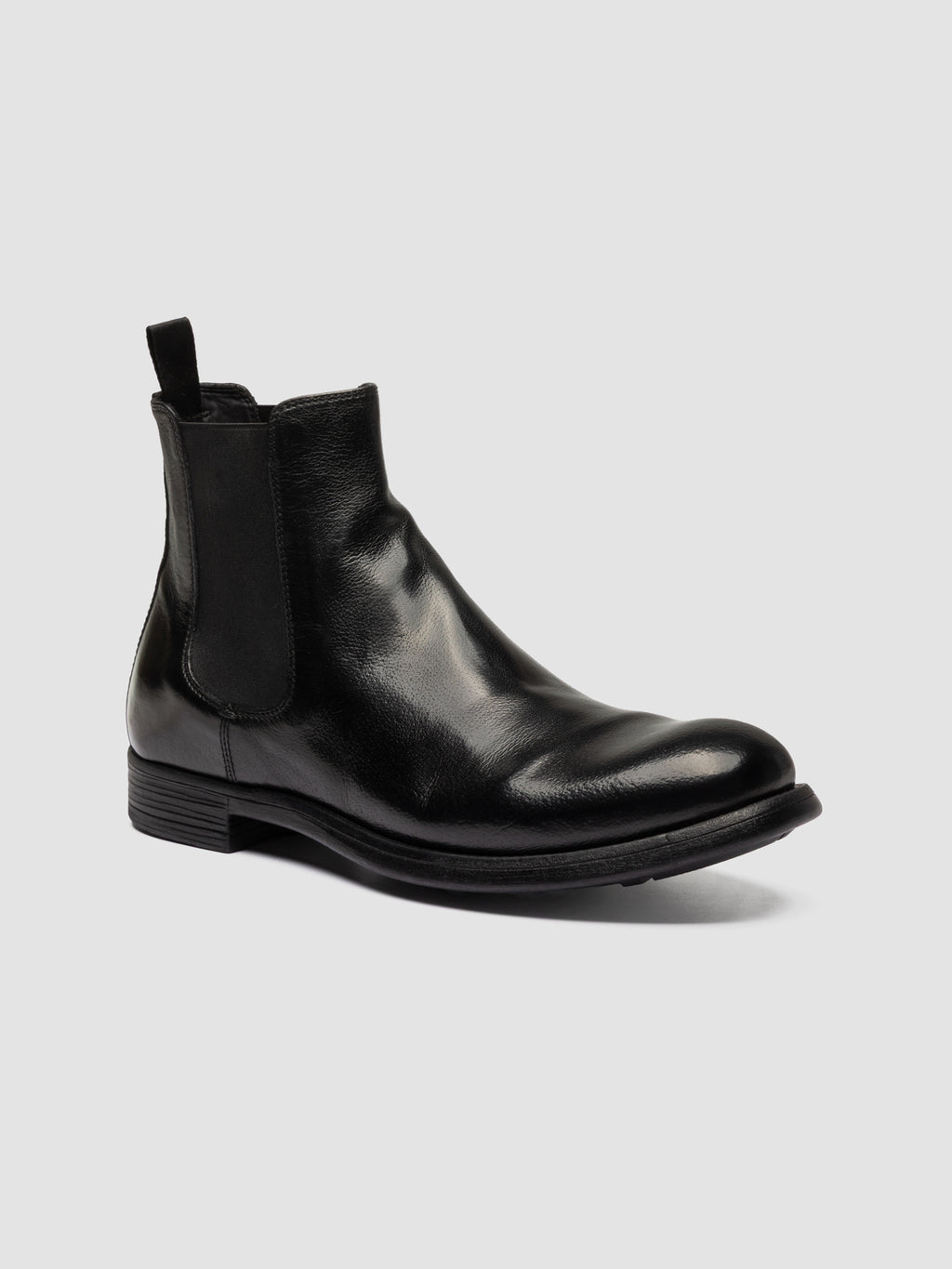 CHRONICLE 074 - Black Leather Chelsea Boots - image 3,side view