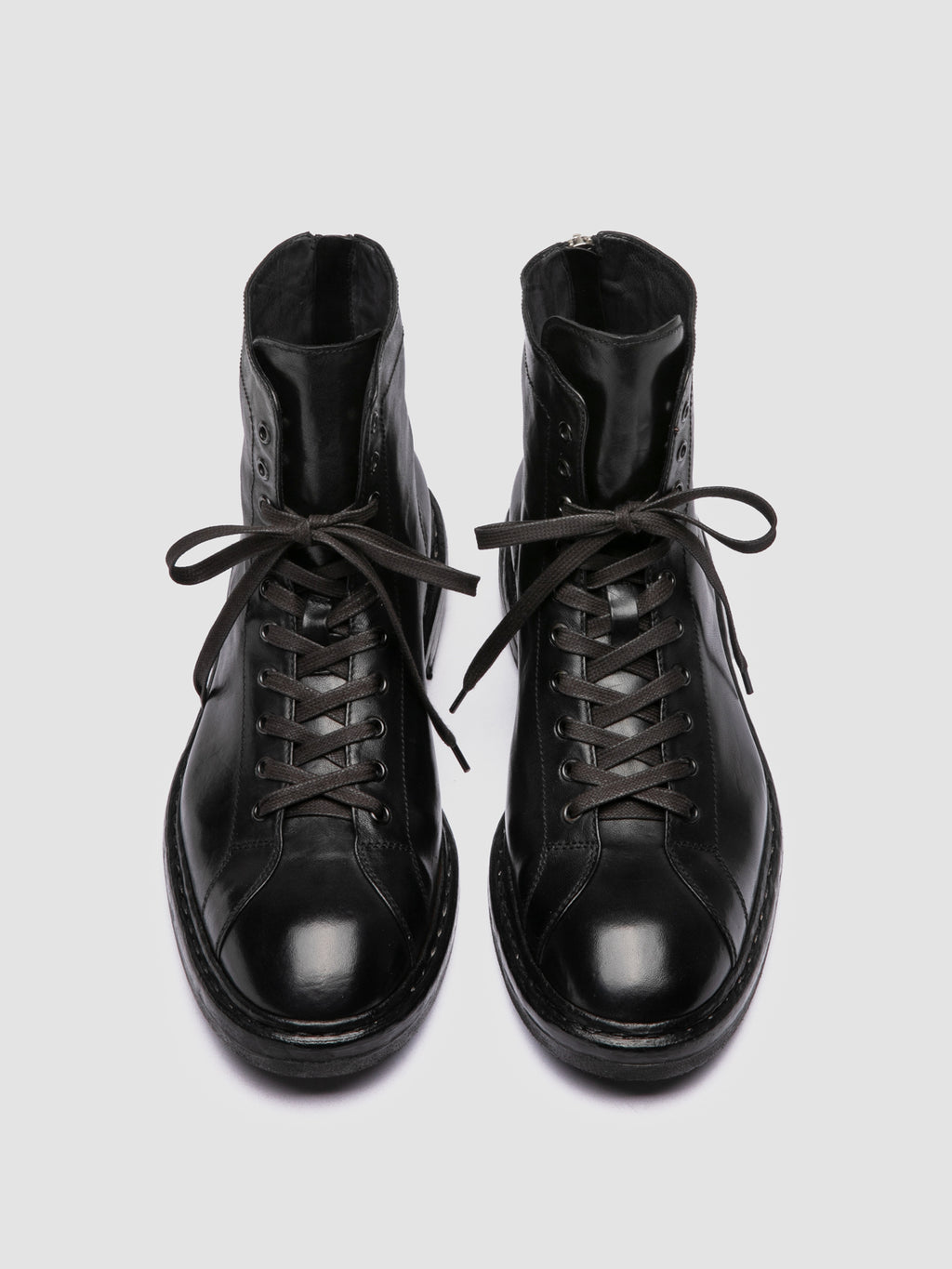 CONCEPT 001 - Black Leather Zip Boots - image 2,side view