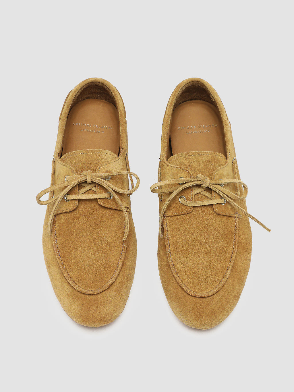 C-SIDE 004 - Beige Suede Boat Shoes