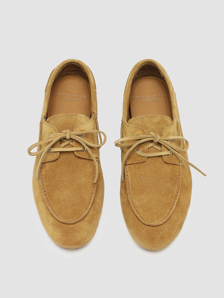 C-SIDE 004 - Beige Suede Boat Shoes