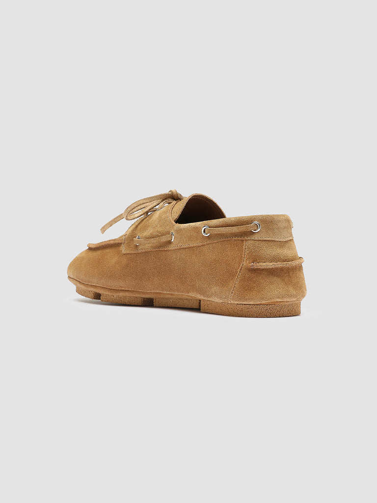 C-SIDE 004 - Camel Suede Boat Shoes