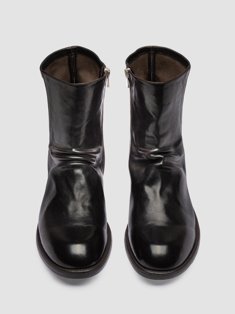 DIARY 015 - Braune Stiefel aus Stretch-Leder mit Reißverschluss