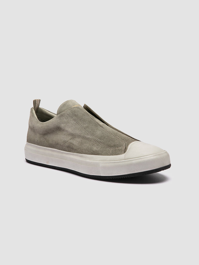 DUB 001 - Green Leather and Suede Sneakers