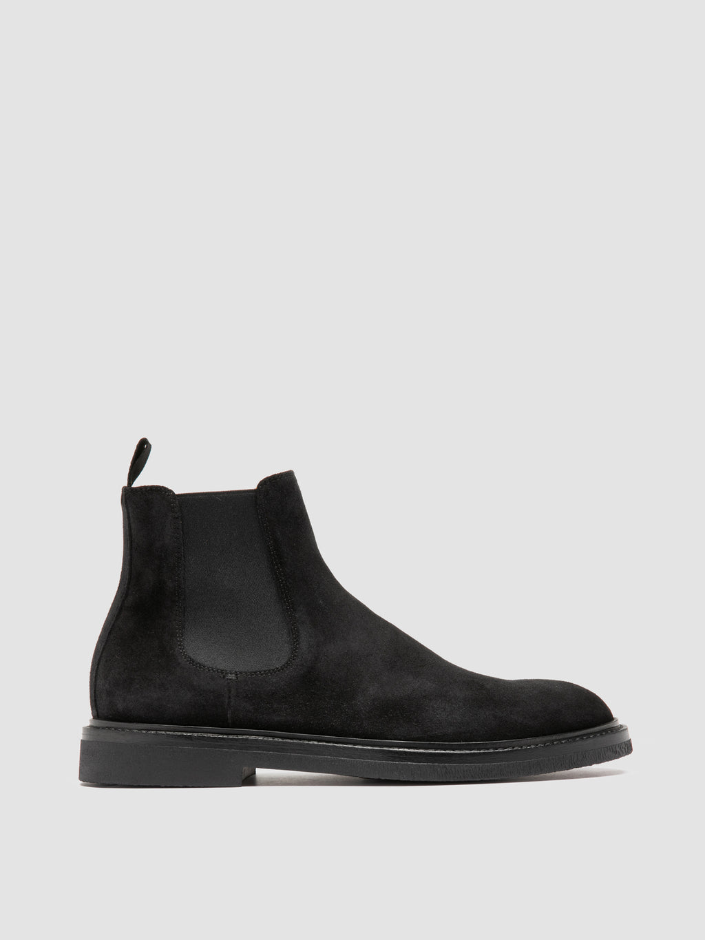 DUDE FLEXI 003 - Stivaletti Chelsea in Pelle Scamosciata Nera - image 1,side view
