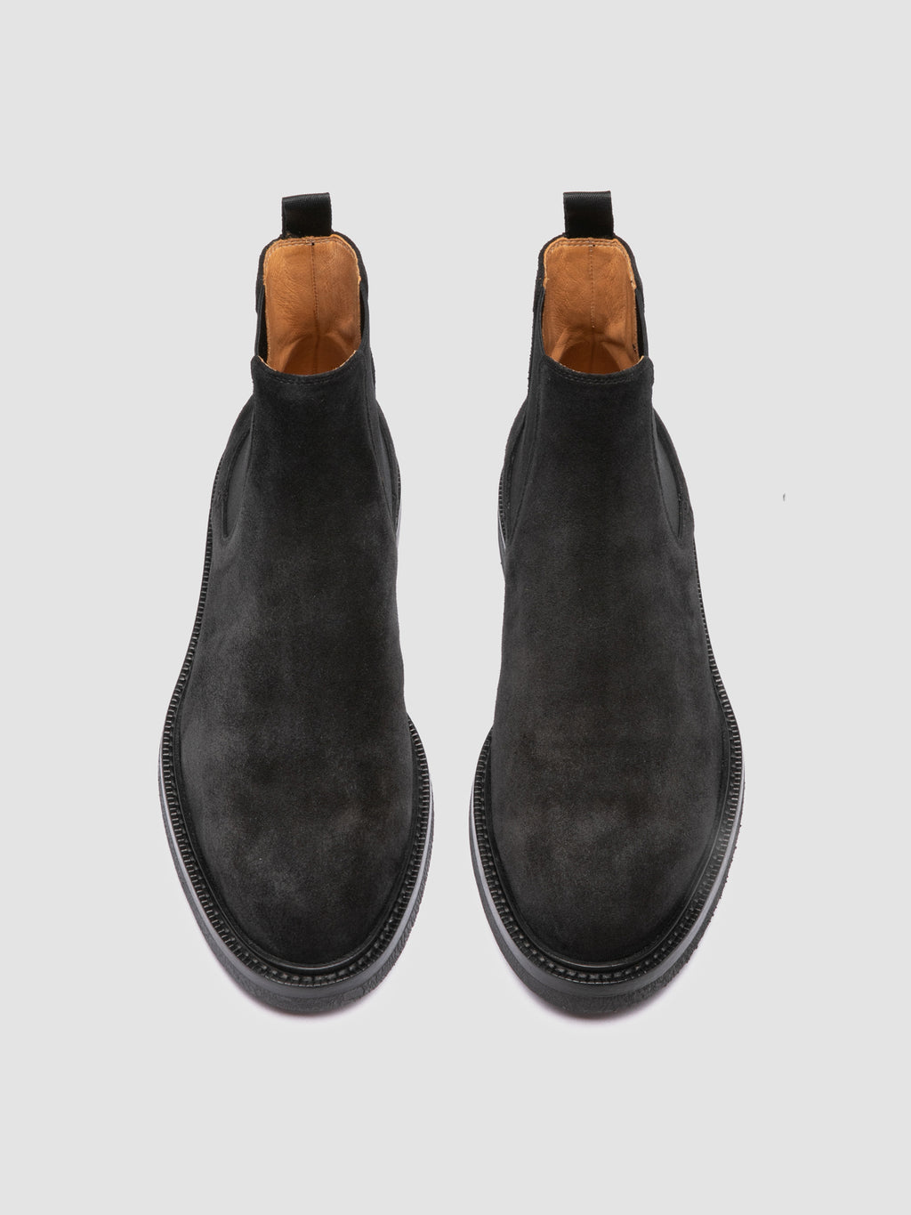 DUDE FLEXI 003 - Stivaletti Chelsea in Pelle Scamosciata Nera - image 2,side view