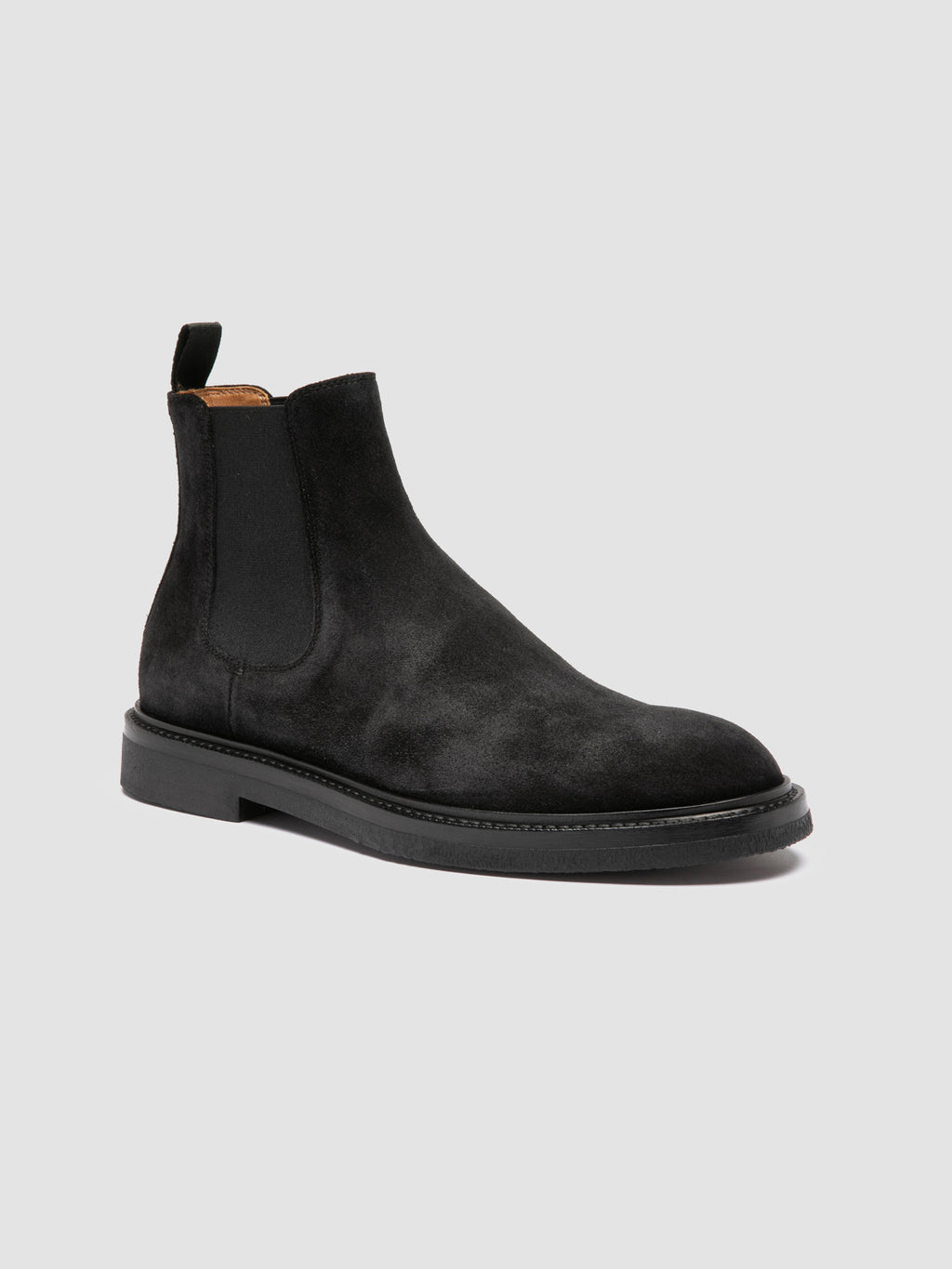 DUDE FLEXI 003 - Stivaletti Chelsea in Pelle Scamosciata Nera - image 3,side view