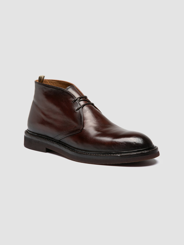 DUDE FLEXI 004 - Burgundy Leather Chukka Boots